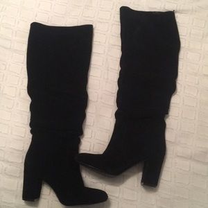 Black Suede Sagan Steve Madden knee high boots